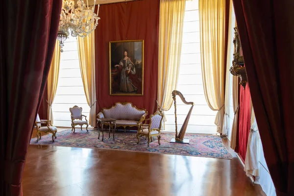 Venaria Reale Italie Février 2023 Intérieur Luxueux Ancien Palais Royal — Photo