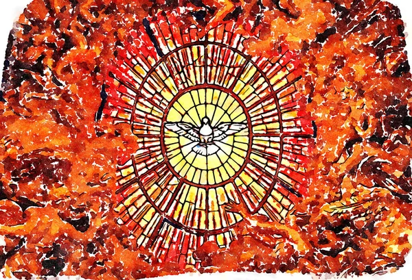 Ilustrație Creativă Simbolului Duhului Sfânt Păcii Iubirii Speranței Concept Christianity — Fotografie, imagine de stoc