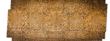 Creative picture of arabic background. Beige arab geometric decoration - retro design