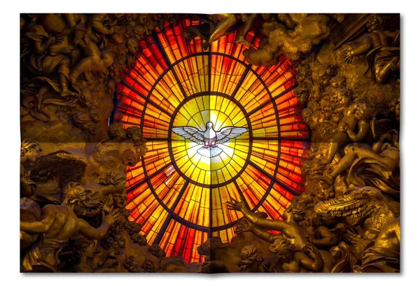 Творча Картина Символу Святого Духа Мир Любов Надія Прийняття Християнства — стокове фото