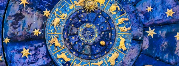 天文学的な黄道帯の背景 ヴィンテージイラストアート グラウンジデザイン 秘密主義 謎のコンセプト — ストック写真