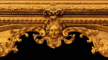 Boş kopya alanı olan antik barok çerçeve dekorasyonu - resim