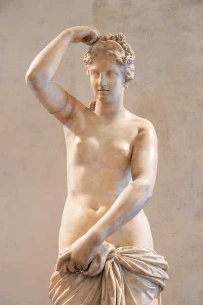 佛罗伦萨 意大利 2021年6月 维纳斯雕像 公元前4世纪古希腊文化的罗马复制品 — 图库照片
