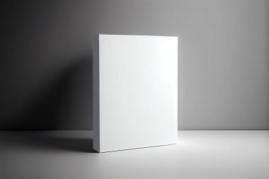 Kitap kapağı boş beyaz dikey tasarım şablonu bir masa - oda içi