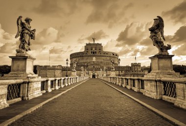 Roma eski kartpostal, Castel Sant 'Angelo - eski tarz, eski tarz