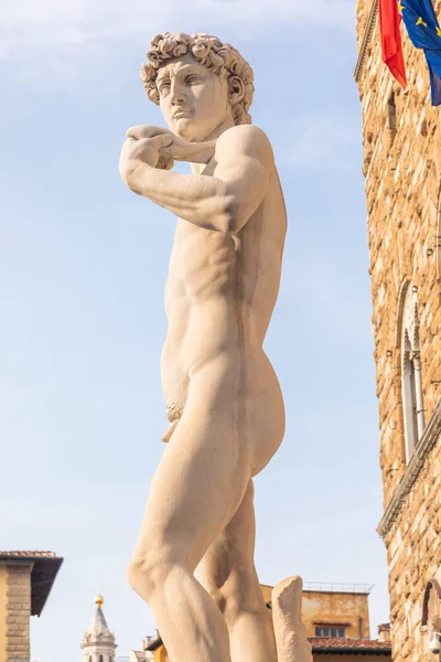 Italien Florens David Michelangelo Buonarroti Antik Marmor Skulptur Perfektion Man — Stockfoto