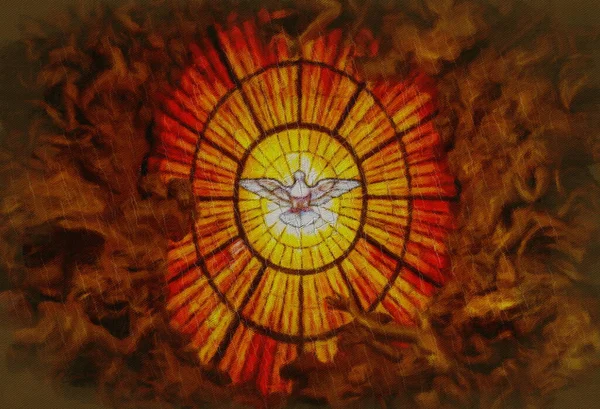 Creatieve Illustratie Van Heilig Geest Symbool Van Vrede Liefde Hoop — Stockfoto