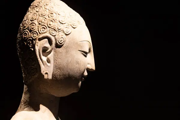 Turin Italie Décembre 2023 Musée Art Oriental Bouddha Debout Chine Photos De Stock Libres De Droits
