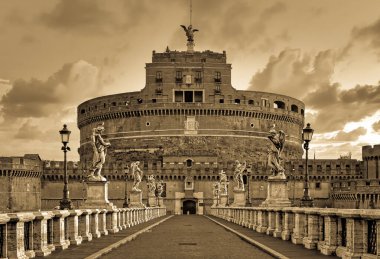 Roma eski kartpostal, Castel Sant 'Angelo - eski tarz, eski tarz