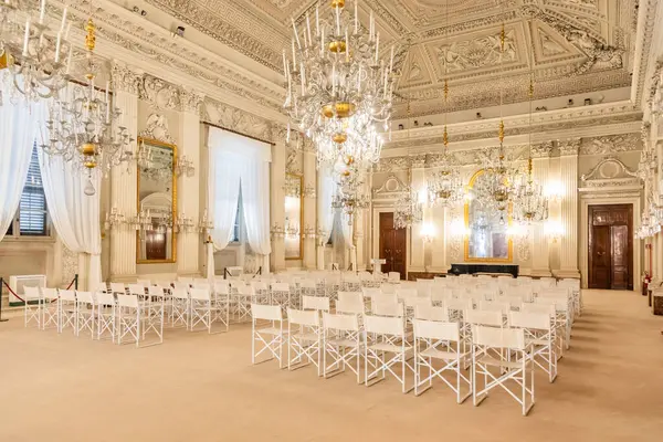 Firenze Giugno 2023 Palazzo Pitti Sala Conferenze Vuota Eventi Indoor Immagini Stock Royalty Free