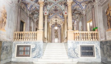 Genoa, Italy - 08 August 2023: interior of Gio Carlo Brignole Palace. Luxury ancient building, ca 1670 clipart