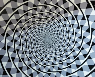 Optik illüzyon yatay arka planı. Soyut eğriler, geometrik etki.