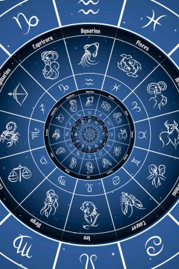 Mavi astrolojik geçmiş. Yıldız falı, gizem, sihir, astrolojik işaret. Kimse..
