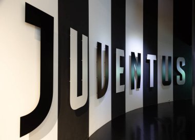 Torino, İtalya - 02 Mart 2024. Juventus Müzesinin içi
