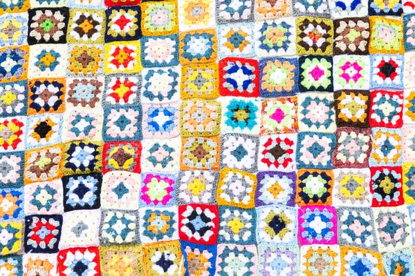 Çok renkli yün battaniye, geometrik arkaplan, retro dekoratif desen