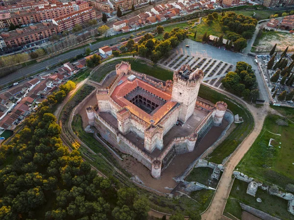 Medina Del Campo Ισπανια Απριλιου 2022 Αεροφωτογραφία Του Διάσημου Κάστρου — Φωτογραφία Αρχείου