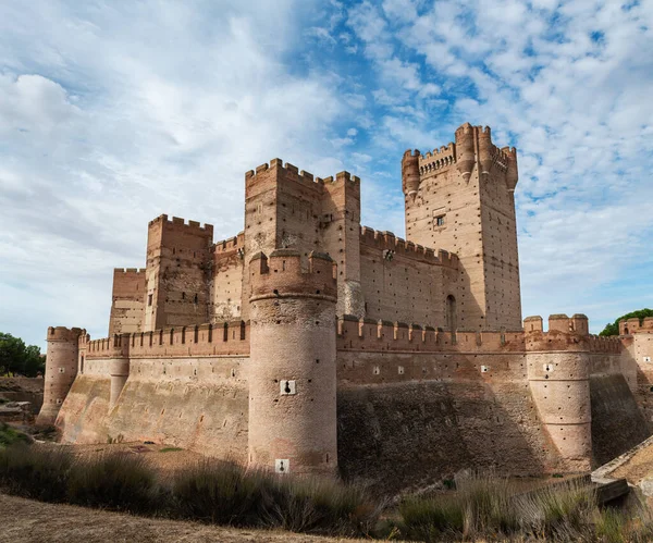 Medina Del Campo Spanien Oktober 2022 Weitwinkelaufnahme Des Berühmten Schlosses — Stockfoto