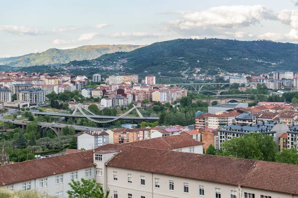 Panorama Pohled Panorama Galicijského Města Ourense Jak Vidět Okraje Třemi — Stock fotografie
