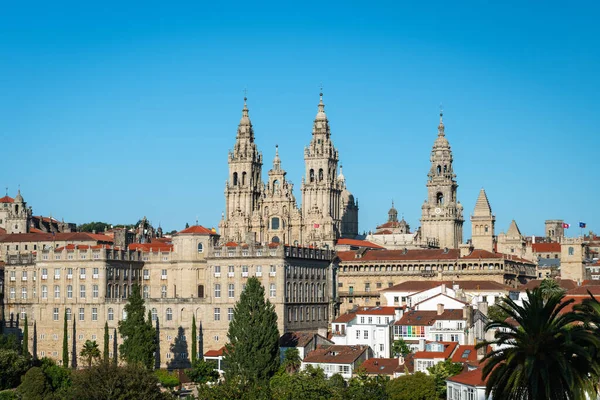 Panorama Uitzicht Santiago Compostela Gezien Vanaf Het Park Parque Alameda — Stockfoto