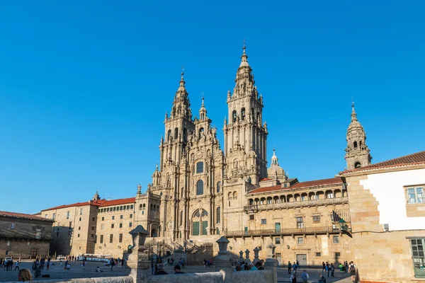 Santiago Compostela Spanien September 2022 Hauptfassade Der Kathedrale Von Santiago — Stockfoto