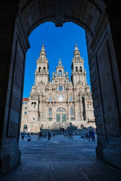 Santiago Compostela España Septiembre 2022 Fachada Principal Catedral Santiago Compostela —  Fotos de Stock
