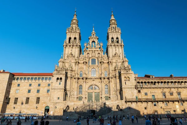 Santiago Compostela Spain Сентября 2022 Главный Фасад Кафедрального Собора Сантьяго — стоковое фото