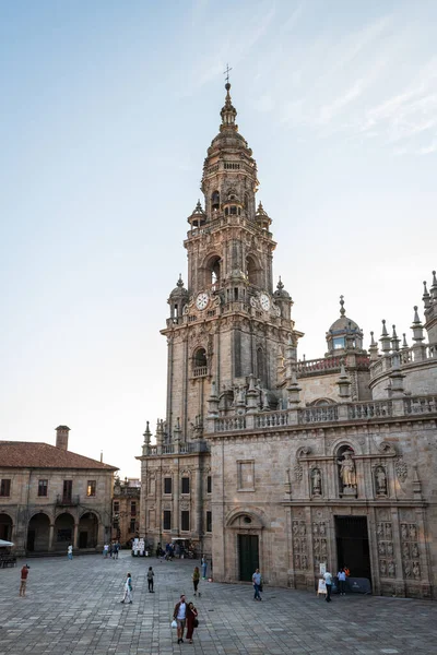 Santiago Compostela Španělsko Září 2022 Hodinová Věž Torre Berenguela Katedrály — Stock fotografie