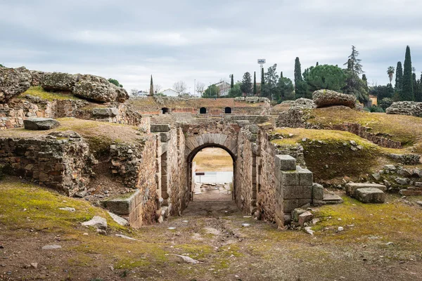 Вхідні Ворота Римського Амфітеатру Мериди Естремадурі Іспанія Побудований Році Він — стокове фото