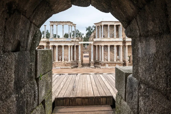 Римський Театр Мериди Естремадурі Іспанія Побудований Він Досі Одним Найвідоміших — стокове фото