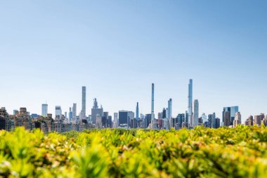 Central Park 'tan New York City Milyarderleri' nin süper uzun gökdelenleri. Manhattan.