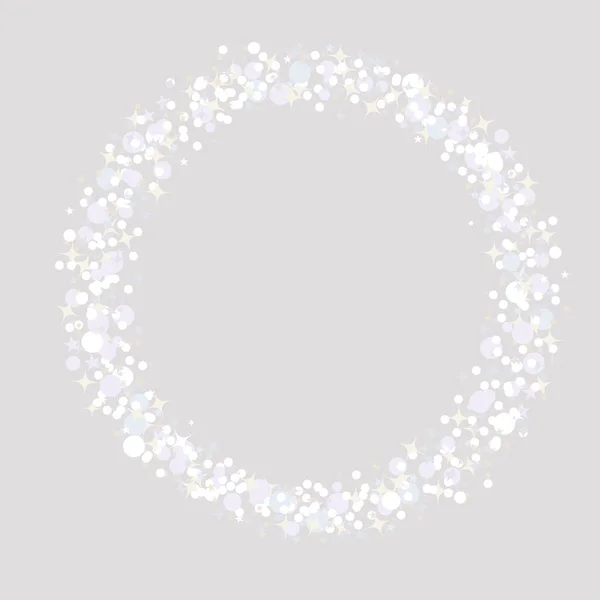 Праздничный Венок Снежинками Звездами — стоковый вектор