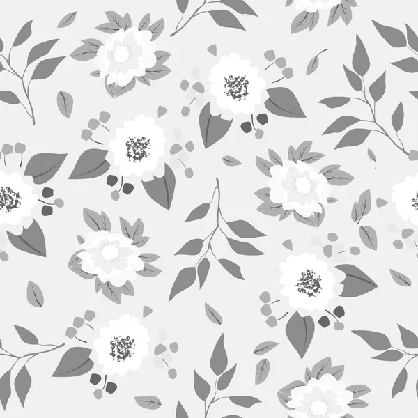 beyaz çiçekli çiçekli seamless modeli