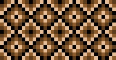Etnik tasarımı ile kahverengi kare mozaik deseni