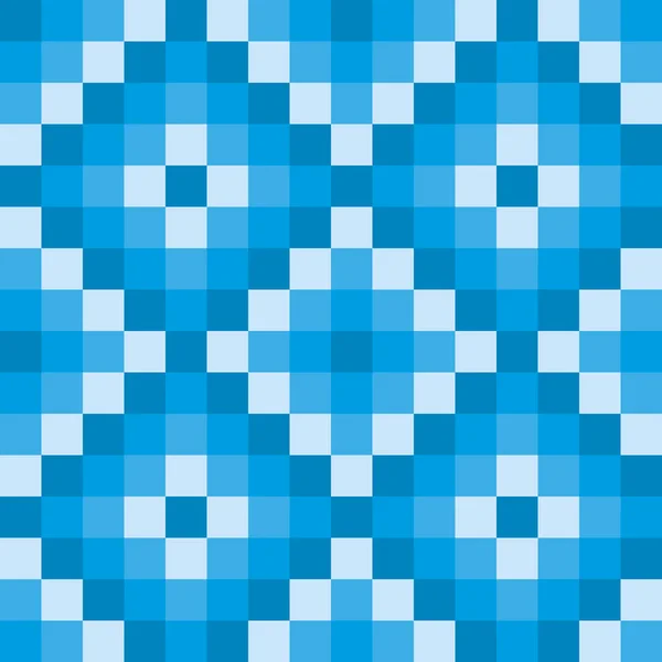 Синяя Квадратная Мозаика Этническим Дизайном — стоковый вектор