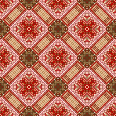 Kabile sembollü etnik tasarım.