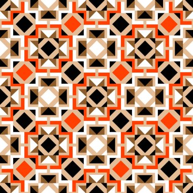 Bir mozaik gibi geometrik şekilli kusursuz desen