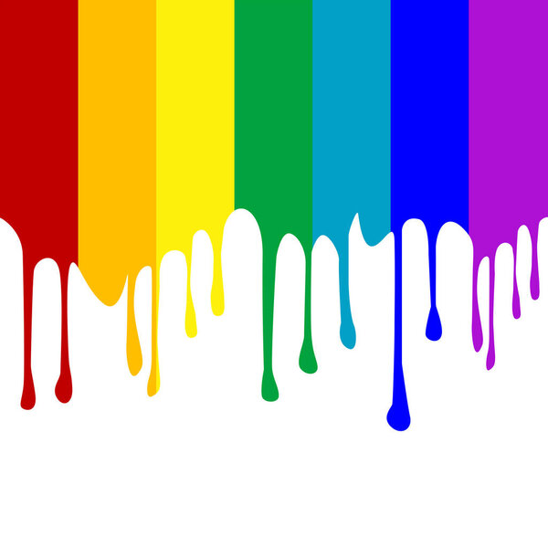 Abstract illustration with flowing fluids rainbow