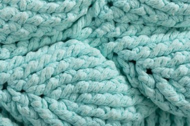 Doku, büyük örgü kumaş, yakın plan, beyaz arka planda izole edilmiş.