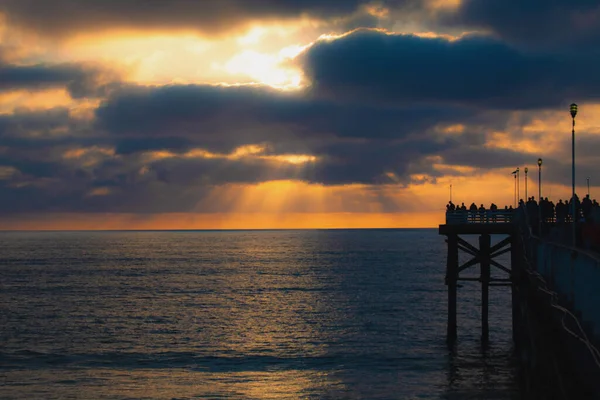 Pôr Sol Pacific Beach Califórnia — Fotografia de Stock
