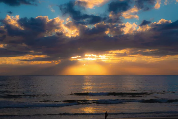 Solnedgång Pacific Beach Kalifornien — Stockfoto