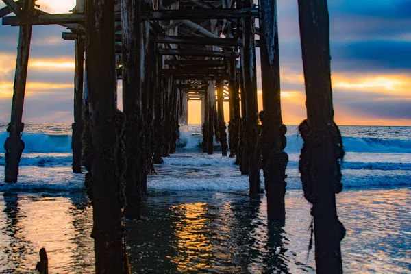 Pier Sunset Pacific Beach California — Stock Photo, Image