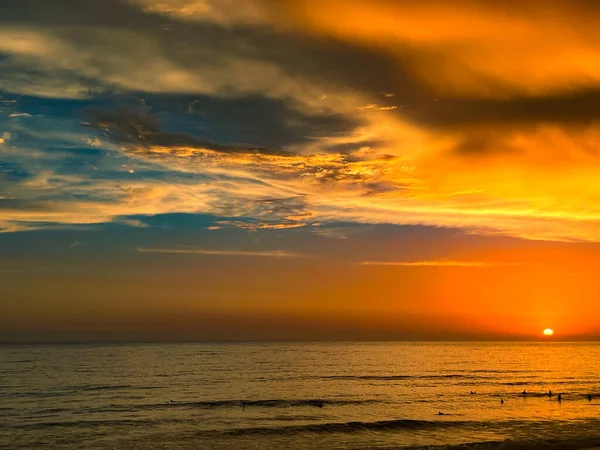 Zachód Słońca Pacific Beach Kalifornia — Zdjęcie stockowe