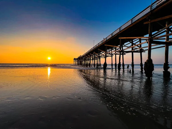 Sunset Pacific Beach San Diego California Royaltyfria Stockfoton