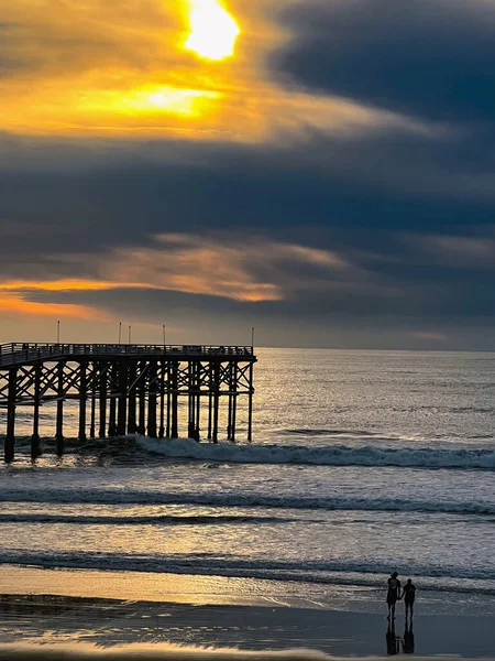 Sunset Pacific Beach San Diego California Stockafbeelding