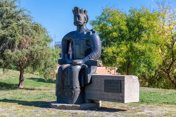 Monument Bronze Lazar Hrebeljanovic Tzar Car Lazar Fondateur Ville Krusevac — Photo