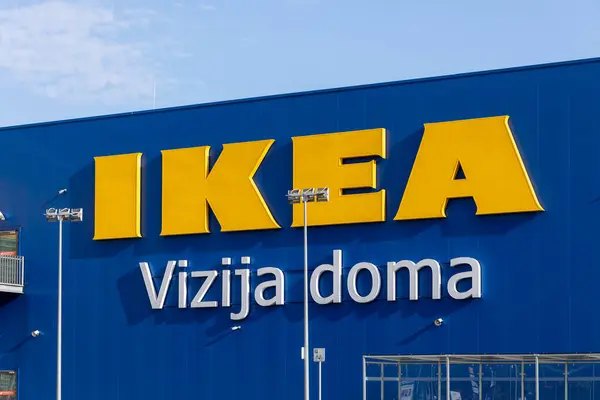Белград Сербія Жовтня 2023 Року Ikea Назва Магазину Бачення Дому — стокове фото