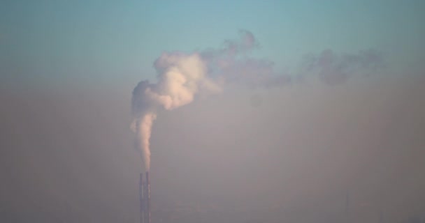 Забруднення Повітря Місті Валево Сербія — стокове відео