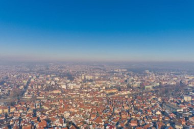 Hava kirliliği, hava kirliliği, hava akımı, hava durumu illüstrasyonları...