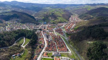 Krupanj 'ın Hava Aracı Görüntüsü, Macva disk kasabası, Sırbistan