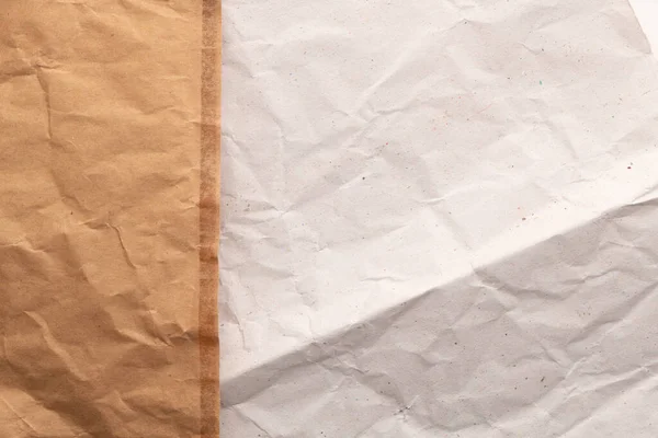 两种棕色调的空白纯背景条纹纸的抽象纹理 — 图库照片